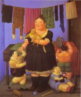 Botero, Fernando - Abstract oil painting.